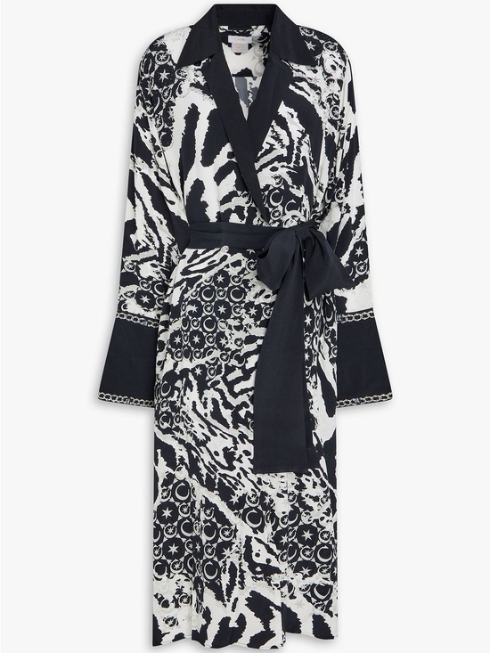 Camilla Jackets & Blazers - CAMILLA Embellished printed silk crepe de chine coat